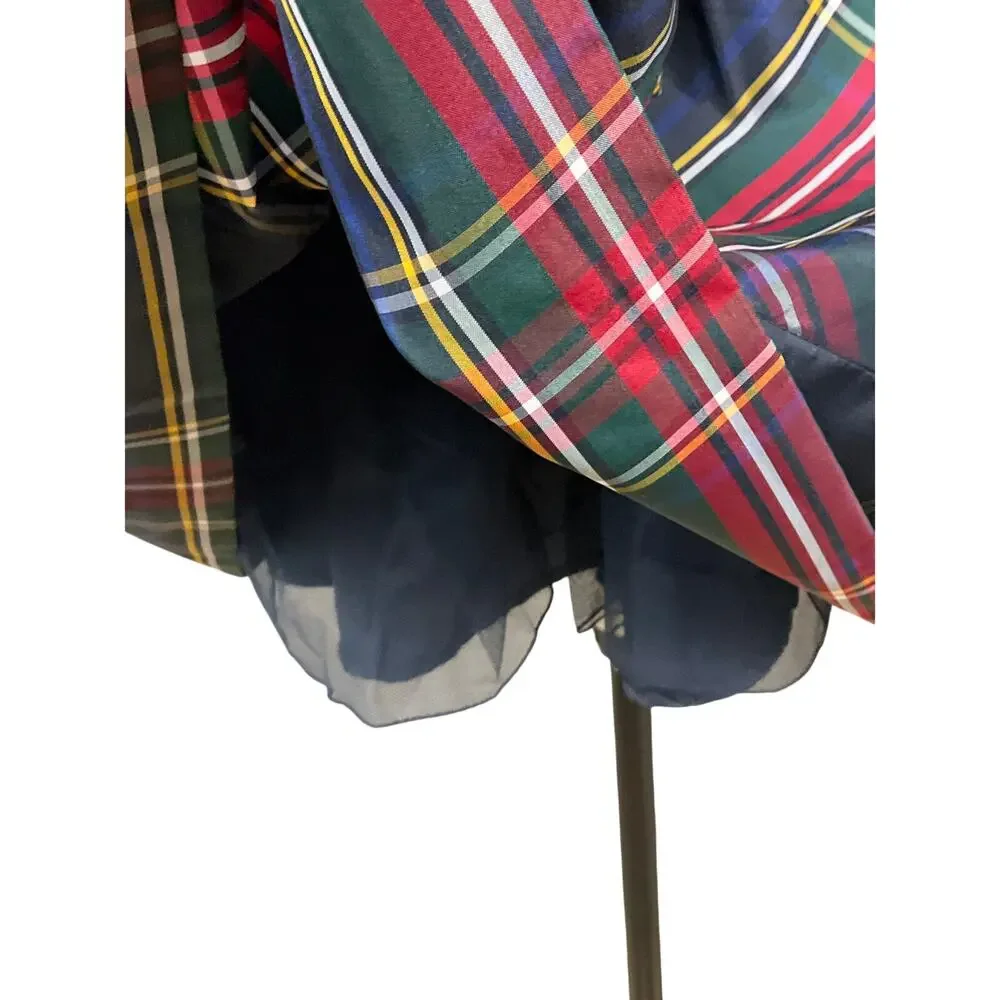 GAP Tartan Plaid Slip Dress XXL 14 16 Empire Babydoll Red Blue Party Holiday NEW